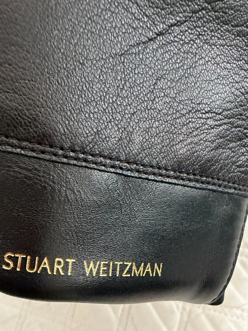 Stuart Weitzman Black Leather & Stretch Over-the-Knee Boots. 5050 Best Seller